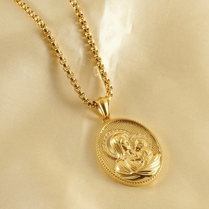 Collar con Colgante de Moneda Zeus <span class=keywords><strong>Hera</strong></span> de Dos Tonos en Acero Inoxidable Personalizado YYN, Amuleto de Dios de la Mitología <span class=keywords><strong>Griega</strong></span>, Regalo de Moda - Product Image 2