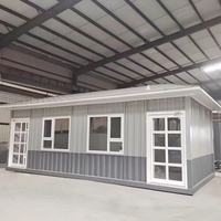 Casa Contenedor Prefabricada con Techo Inclinado, Certificada por la CE, Modular, Desmontable, de Acero Ligero, para Oficina, Hotel, Camping y Exteriores