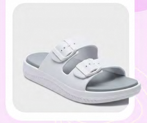 Sandali Unisex in EVA con Doppio Cinturino, Comodi, Estivi, Casual, Punta Aperta, con Fibbia, Tinta Unita - Product Image 4