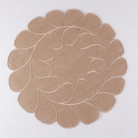 Décoration de table de cuisine écologique, sets de table ronds en jute et polyester tissés pour la décoration de table