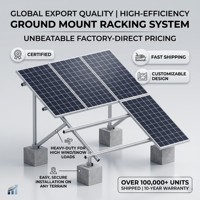 Système de support de panneaux solaires en aluminium à installation facile, structure de support personnalisée pour toit plat et sol, système de fixation pour panneaux solaires.