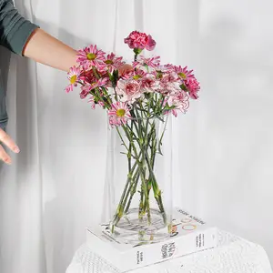 JINGHUANG זכוכית & קריסטל אגרטלים נקה פרח אגרטל נר זכוכית אגרטל מחזיקי חתונה מודרני