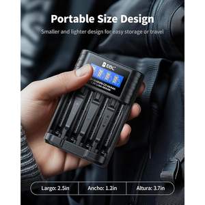 Cargador de Baterías Universal EBL Tipo-C de Carga Rápida con Pantalla LCD y LED, Ranura Independiente para Pilas AA y AAA de 1.5V y 1.2V, Enchufe Estándar Americano - Product Image 5
