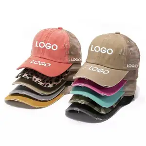 Üretim düz Vintage sıkıntılı ağları spor baba beyzbol kapaklar nakış örgü Snapback özel kamyon şoförü şapkaları erkekler için Logo ile