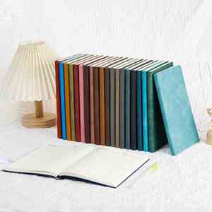Agenda élégant en cuir PU avec reliure cousue et papier sans acide, commande en gros pour fournitures scolaires et de bureau - Product Image 2