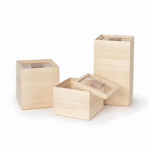 Hot Selling Rice Stackable Household Wooden <b>Storage</b> Box with Lid Applied to <b>Kitchen</b> <b>Storage</b> - Product Image 1