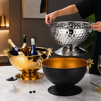 LiqVis – Seau à glace isotherme en acier inoxydable grande capacité, design unique, pour bière et vin rouge, idéal pour fêtes et événements – Vente chaude