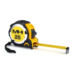 Heavy-Duty 16ft 25ft Tape Measure With Fraction Metal Tape And Magnetic Tip - Durable Casing Easy-to-Read Marking
