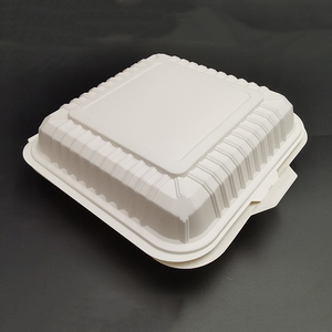 Contenedor de comida de almidón de maíz para llevar, caja de comida de concha de almeja, <span class=keywords><strong>microondas</strong></span> compostable desechable - Product Image 5