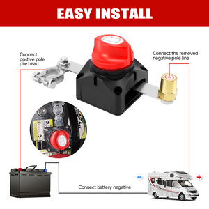 Interruttore Staccabatteria 12V 48V per Camper <span class=keywords><strong>Auto</strong></span> Nautica Interruttore <span class=keywords><strong>Batteria</strong></span> in Rame per Barche ATV UTV Veicoli - Product Image 5