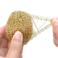 Éponge à récurer en acier inoxydable doré, haute résistance, pour l'élimination des taches, nettoyage de cuisine et ménager, fabricant chinois, OEM disponible
