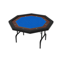 Table de poker ronde pliable moderne YH avec option Blackjack, design portable et écologique pour les jeux de casino