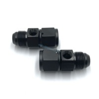 Adaptateur de raccord de manomètre en aluminium droit AN4 AN6 AN8 AN10 mâle vers femelle 1/8 NPT avec port latéral pour capteur de pression