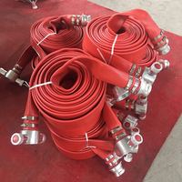 Tuyau d'incendie plat haute pression en caoutchouc nitrile NBR PVC, couleur rouge