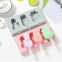 Vente chaude, design mignon et écologique, moules en silicone pour glaçons, sucettes glacées, crème glacée, fabrication de glaces maison