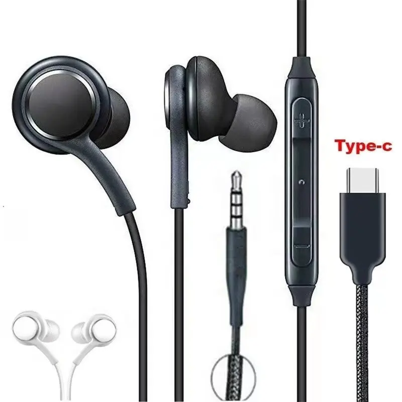 EO-IG955 Type C Headphone For Samsung Note 10 Earphones For AKG USB C in-ear Earphone With Mic Volume Control Wired Earbuds