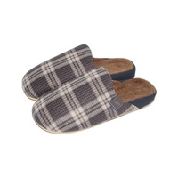 Nouvelles pantoufles d'intérieur transfrontalières automne-hiver à semelle épaisse, fourrées, à bout fermé, antidérapantes, avec doublure en peluche pour plus de chaleur