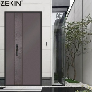 Zekin Security door As2047 Certified Hurricane Impact Aluminum Alloy Glass Entry Door with Windproof Feature for Villa - Product Image 1