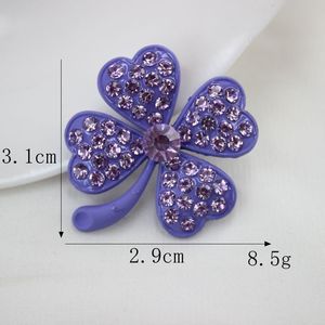 金属ブリングフルダイヤモンド4枚葉クローバー合金装飾魅力手作り工芸品ジャンク携帯ケースアクセサリー - Product Image 6