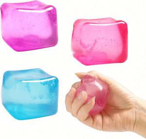 Bolas Antiestrés Fidget Ice Cube de TPR y Gel de Sílice Suave con Logotipo Personalizado - Product Image 1