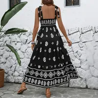 Robe maxi décontractée pour femmes, sans manches, coupe évasée, pour les vacances à la plage