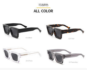 2026 High Quality Custom Logo Polarized Eyewear <strong>Retro</strong> Luxury Square Thick Acetate Shades <strong>Sunglasses</strong> for Men and Women - Product Image 3