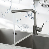 Robinet mélangeur moderne monocommande pour évier de cuisine d'hôtel, rotatif à 360 degrés, eau chaude/froide, avec cartouche céramique, à poser sur plan