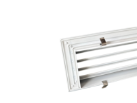 Grille de ventilation linéaire à lame unique avec clip à ressort, installation invisible, blanc mat, pour climatisation centrale résidentielle