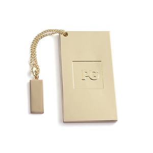 Metal Gold Plating High End <b>Rectangle</b> Fashion Lady Brand Name Cosmetic Compact <b>Mirror</b> - Product Image 1