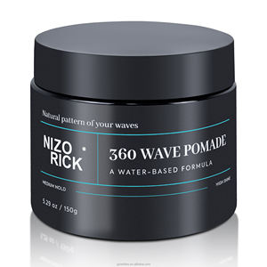 Pomada Texturizante para Cabello con Efecto 360 Wave para Hombres Negros - Sin Crueldad, Sin Alcohol, Fijación Fuerte, 150g, Servicio OEM ODM - Product Image 1