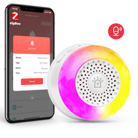 Sirène intelligente Tuya Zigbee, alarme sonore et lumineuse pour la sécurité domestique, application Smart Home Life pour capteur de vibration, CO, VOC, PIR, détecteur de présence humaine