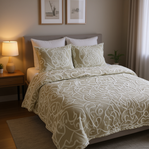 Juego de Funda de Edredón de Algodón con Diseño Floral Acolchado, 3 Piezas, Tamaño Individual y Queen, Juego de Ropa de Cama para el Hogar - Product Image 2