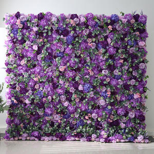 Fondo de Pared de Flores Artificiales Decorativo 3D Personalizado 8x8, Telón de Fondo de Pared de Flores Simuladas - Product Image 3