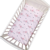 Ensemble de literie pour bébé nouveau-né imprimé extra doux Oeko-Tex Standard Drap-housse pour berceau en mousseline de coton avec élastique