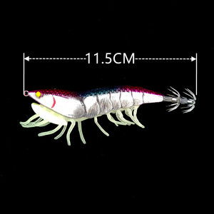 Commercio all'ingrosso 8 pz/set 11.5cm 21g Squid Jig 3.5 # gamberetti artificiali esche da <span class=keywords><strong>pesca</strong></span> calamari Jig ganci <span class=keywords><strong>con</strong></span> piedi morbidi luminosi esche - Product Image 5
