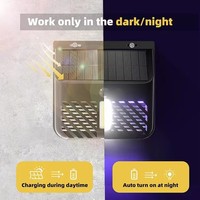 Foxhawk IPX5 Waterdichte LED Tuin UV Muggenlamp Slimme Sensor Nieuwe High-end Solar Buitenwandlamp