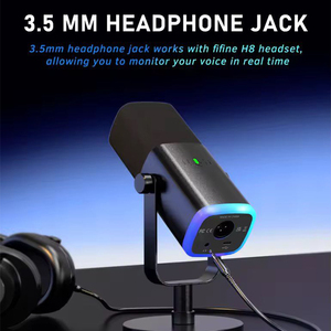 XLR USB C ไมโครโฟนคอนเดนเซอร์ RGB ไมโครโฟนสำหรับเล่นเกมหนึ่งสัมผัสเสียงเงียบ3.5มมแจ็คตรวจสอบสำหรับสตรีมมิ่งพ็อดคาสท์ PS4 PS5 <span class=keywords><strong>MAC</strong></span> WINDOWS - Product Image 2