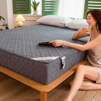 Housse de lit épaisse, housse de matelas entièrement fermée à six côtés, fermeture éclair intégrale, protège-matelas matelassé pour hôtel et maison