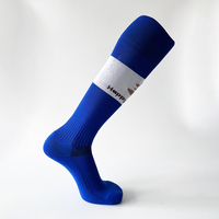 Chaussettes de football antidérapantes, chaussettes de compression longues jusqu'au genou avec poche pour protège-tibias, chaussettes de sport tricotées OEM