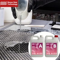 Vente de résine époxy liquide transparente Crystal AB Glue A et B Résine époxy pour tables en bois, artisanat, tissus en fibre de carbone