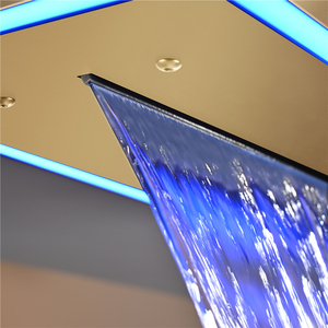 Beyoon Wasserfall-Duschkopf 16x8 Zoll 304 Edelstahl Modernes Design Rechteckiger <span class=keywords><strong>LED</strong></span>-Duschkopf für Hotelgebrauch - Product Image 3