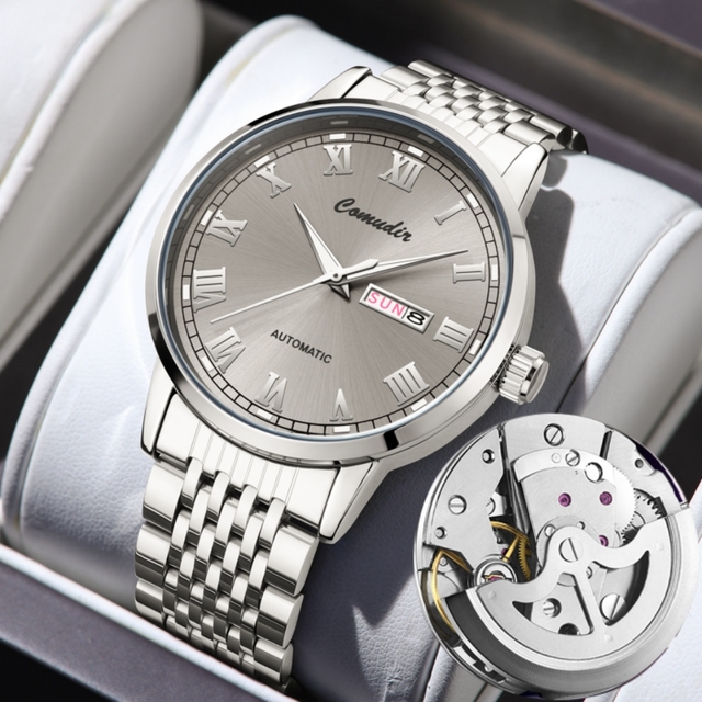 Odm Oem Custom Logo Luxury Mens Business  Watch with Calendar Waterproof Hollow  Timepiece Jewelry Factory Engrave Logo
