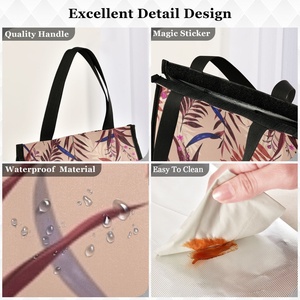 Wholesale 20L Hawaiian Style Small Lunch Cooler Bag Custom Printed Polyester Thermal Insulated Aluminum Foil Tote Cooler Bags - Product Image 2
