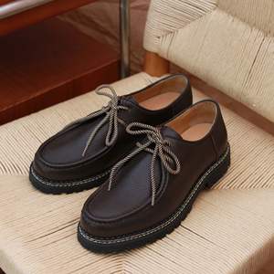 Zapatos Derby casuales de cuero retro americano, estilo japonés, para exteriores, que aumentan la altura - Product Image 2