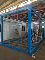 Casa Contenedor Prefabricada de Acero Galvanizado, Desmontable, Ligera, de 20 pies, Resistente a Terremotos y al Agua, Fabricada en China