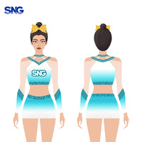 SNG Uniformes de pom-pom girls personnalisés pour filles, vêtements de danse extensibles avec broderie, ensembles de vêtements Cheer, service OEM