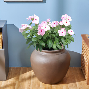 Petit calibre circulaire rétro magnésium boue ciment pot de fleurs intérieur <span class=keywords><strong>jardin</strong></span> cour minimaliste similaire <span class=keywords><strong>poterie</strong></span> pot pépinière - Product Image 4