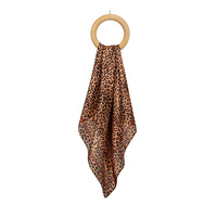 Nouvelle Écharpe Carrée Tendance pour Femme, Style Rétro, Tons Bruns, en Satin 70cm, Imprimé Léopard, Zèbre, Pois, Toucher Soie, Dernière Mode