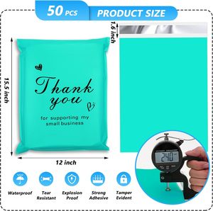 Bolsas de Correo de Polietileno LDPE Biodegradables e Impermeables con Sello Autoadhesivo para Zapatos y Ropa, Marca VANTUR - Product Image 2