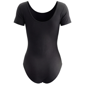 <span class=keywords><strong>Justaucorps</strong></span> de ballet simple pour femmes en gros personnalisé, col rond, dos ouvert <span class=keywords><strong>classique</strong></span>, manches courtes, coton, haute élasticité, doux pour la peau - Product Image 3